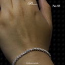 PULSERA ZIRCONIA TENIS R-2 FLOR BLANCA