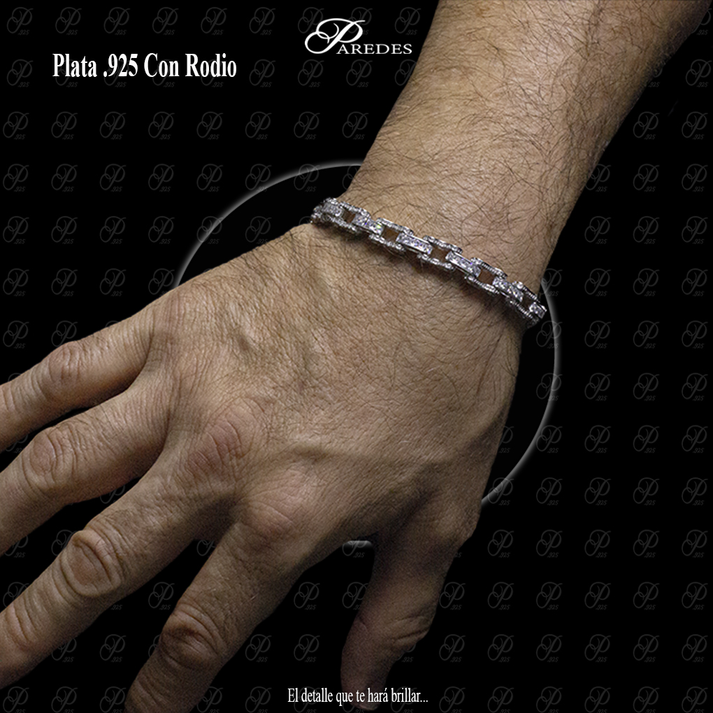 RODIO PULSERA MICROPAVE ANCLA BICICLETA BLANCA