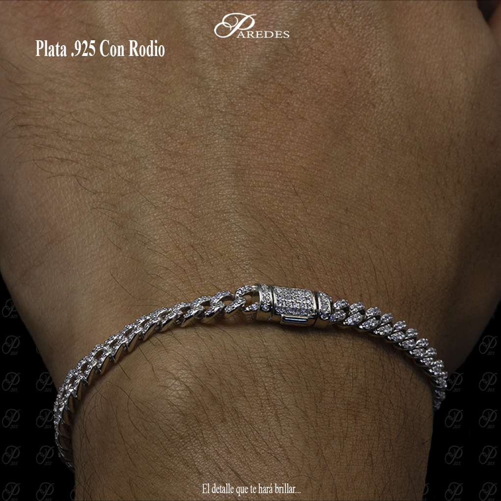 PULSERA BARBADA MEDIA LUNA M-3 BLANCA