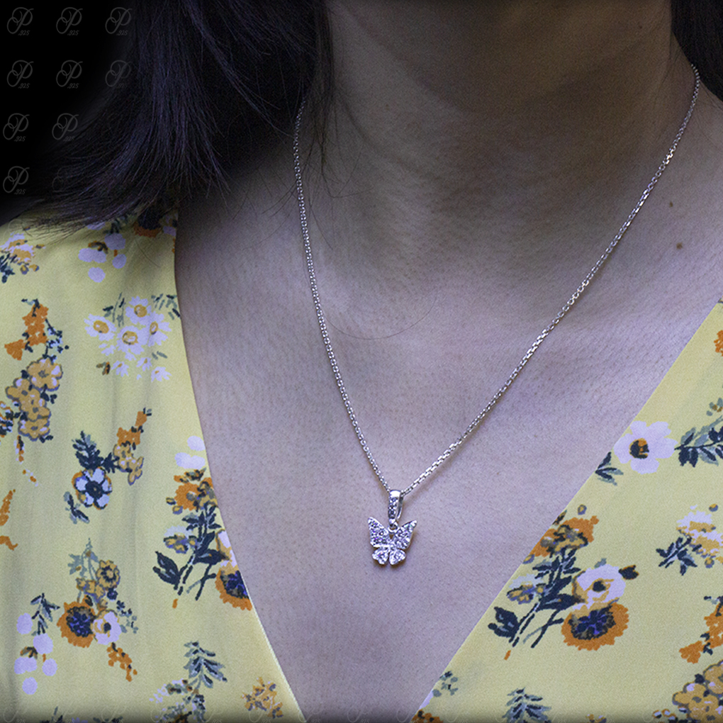 DIJE ZIRCONIA ANIMAL MARIPOSA BLANCA REAZA ZIRCONIAS