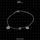 PULSERA ROSETA Y DONA DE CRISTAL