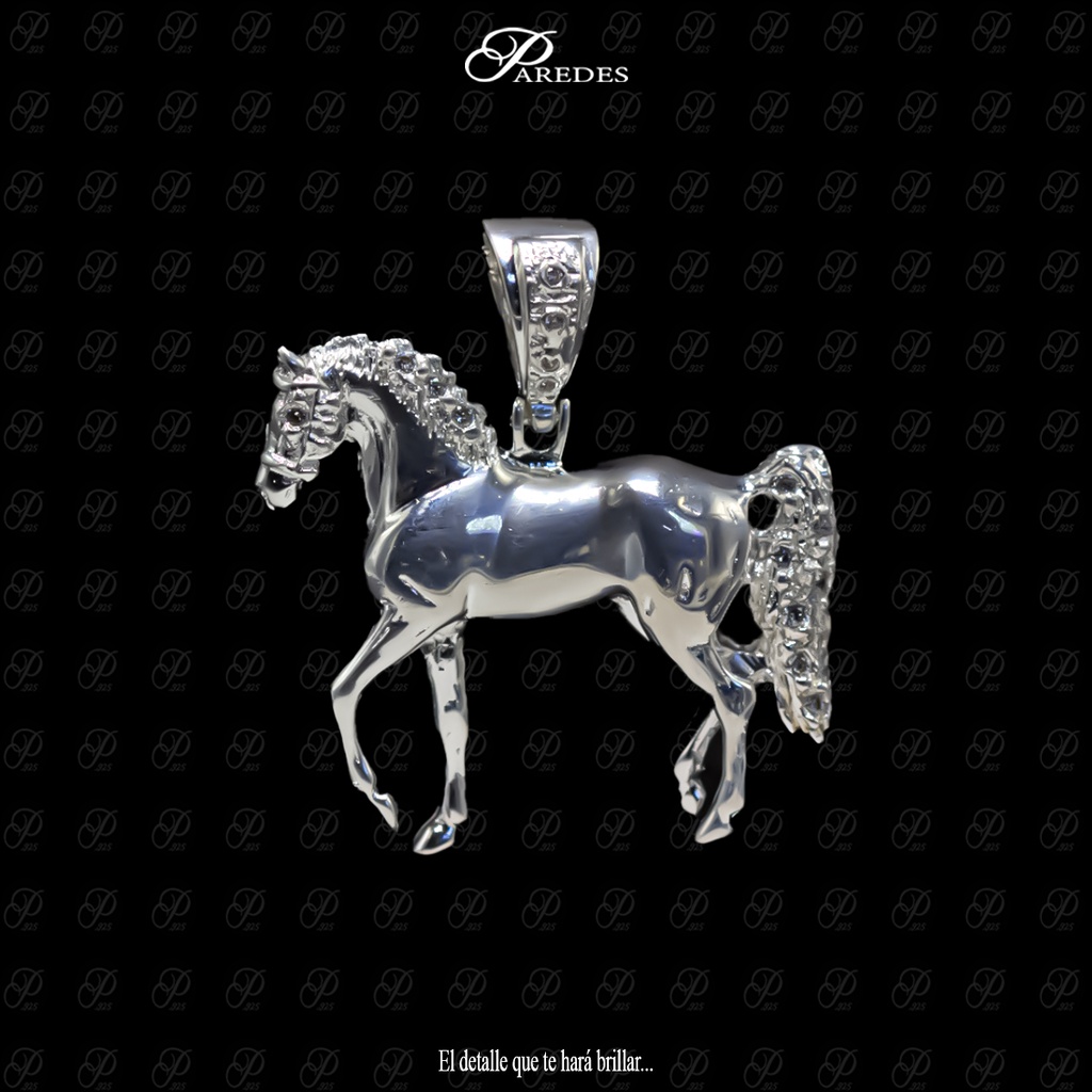 DIJE CABALLO CON ZIRCONIA