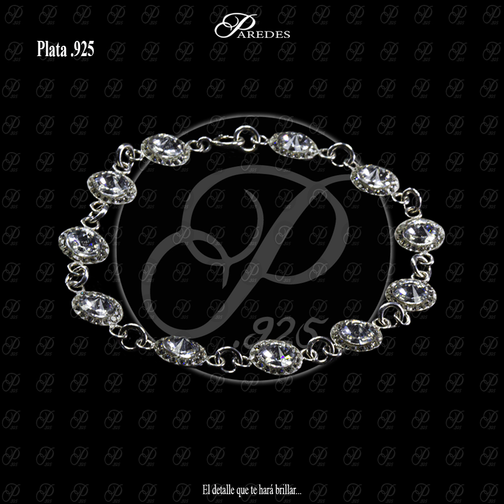 PULSERA CRISTAL RIVOLI REDONDA BLANCA