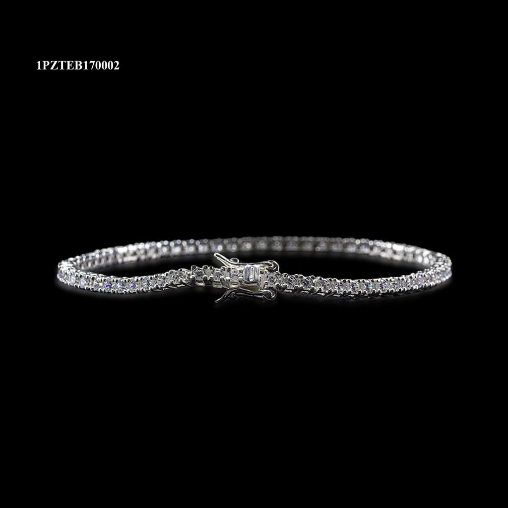 PULSERA ZIRCONIA TENIS R-2 TRADICIONAL 8 BLANCA