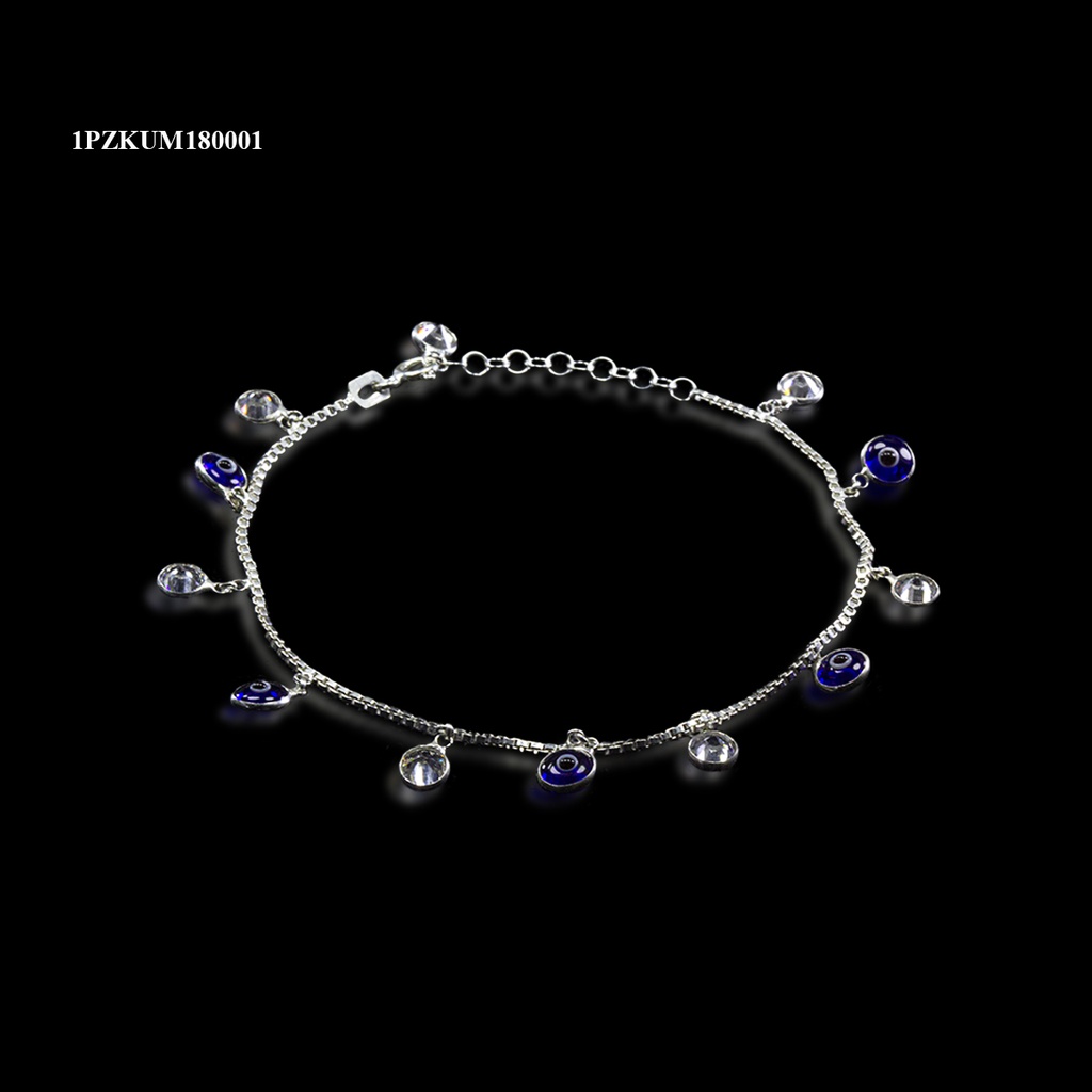 PULSERA ZIRCONIA B-5 OJO TURCO #5 CUBICA MARINO