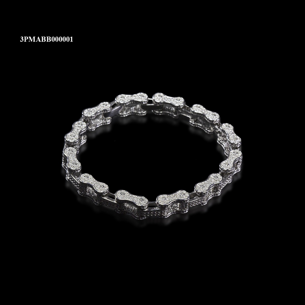 RODIO PULSERA MICROPAVE ANCLA BICICLETA BLANCA