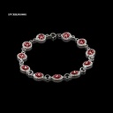 PULSERA CRISTAL RIVOLI REDONDA ROJO