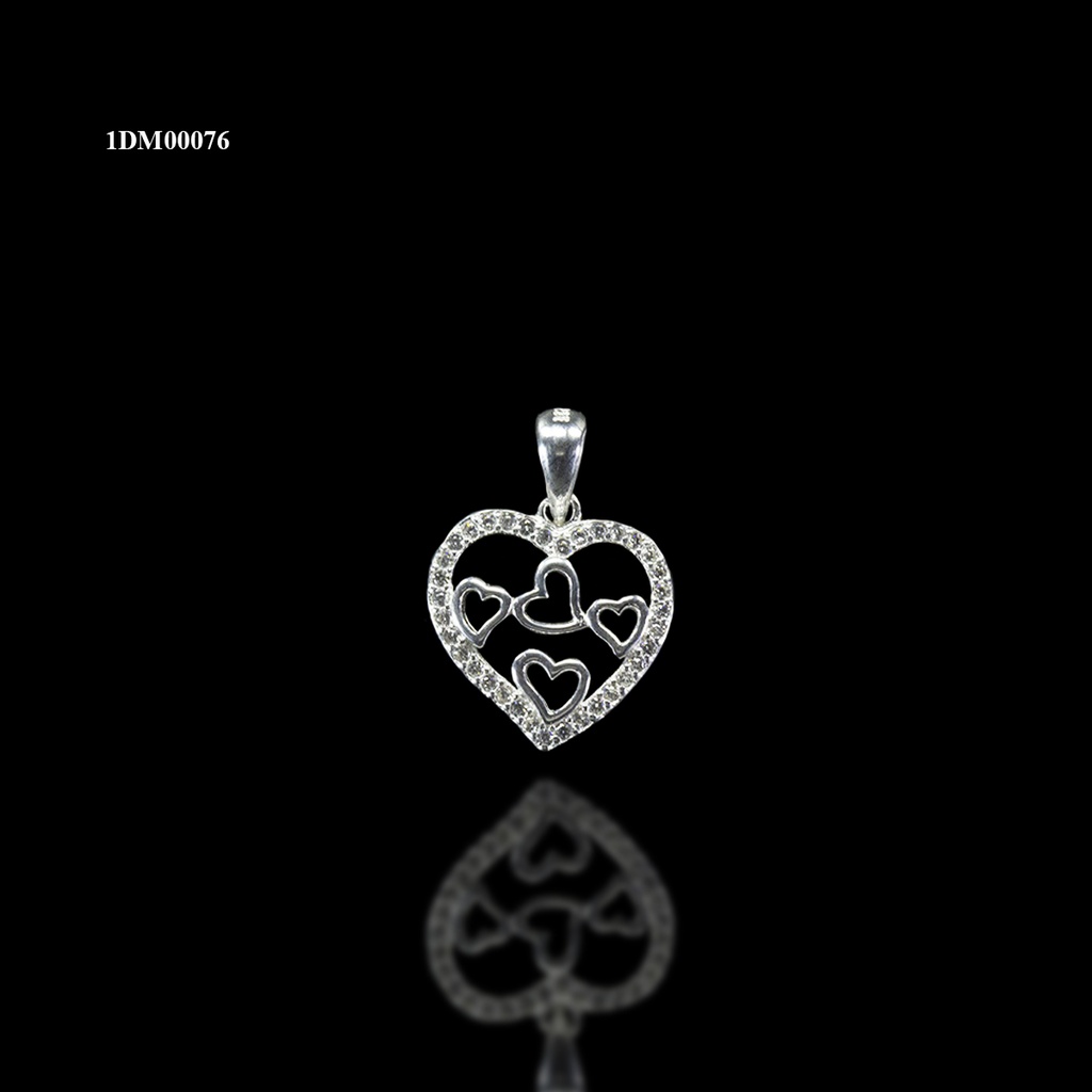 DIJE CORAZON HUECO CON CORAZONES