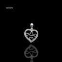 DIJE CORAZON HUECO CON CORAZONES