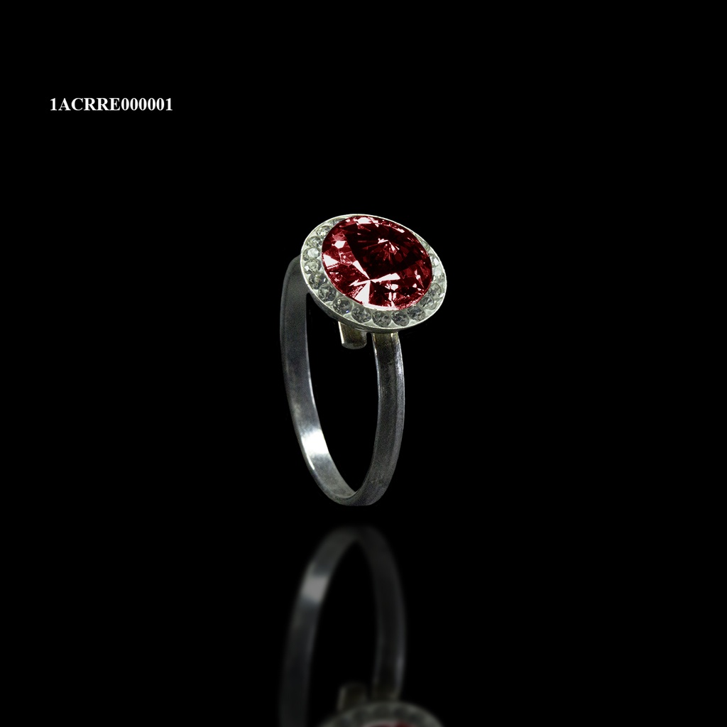 ANILLO ROSETA RIVOLI REDONDO ESCARLATA