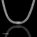 CADENA MICROPAVE BARBADA TRAPECIOS PESADA BLANCA