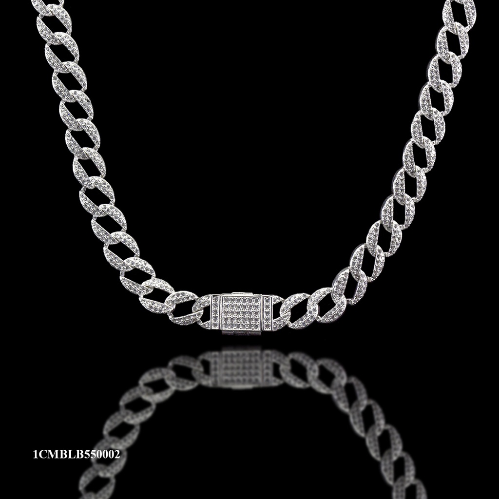 CADENA MICROPAVE BARBADA MEDIA LUNA BLANCO