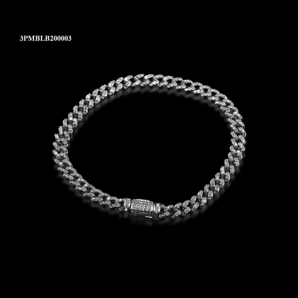 PULSERA BARBADA MEDIA LUNA M-3 BLANCA