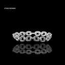 PULSERA ANCLA COMBINADA MICRO UNION BAGUETTE M-1 BLANCA