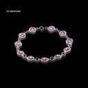 PULSERA CRISTAL RIVOLI REDONDA ROSA