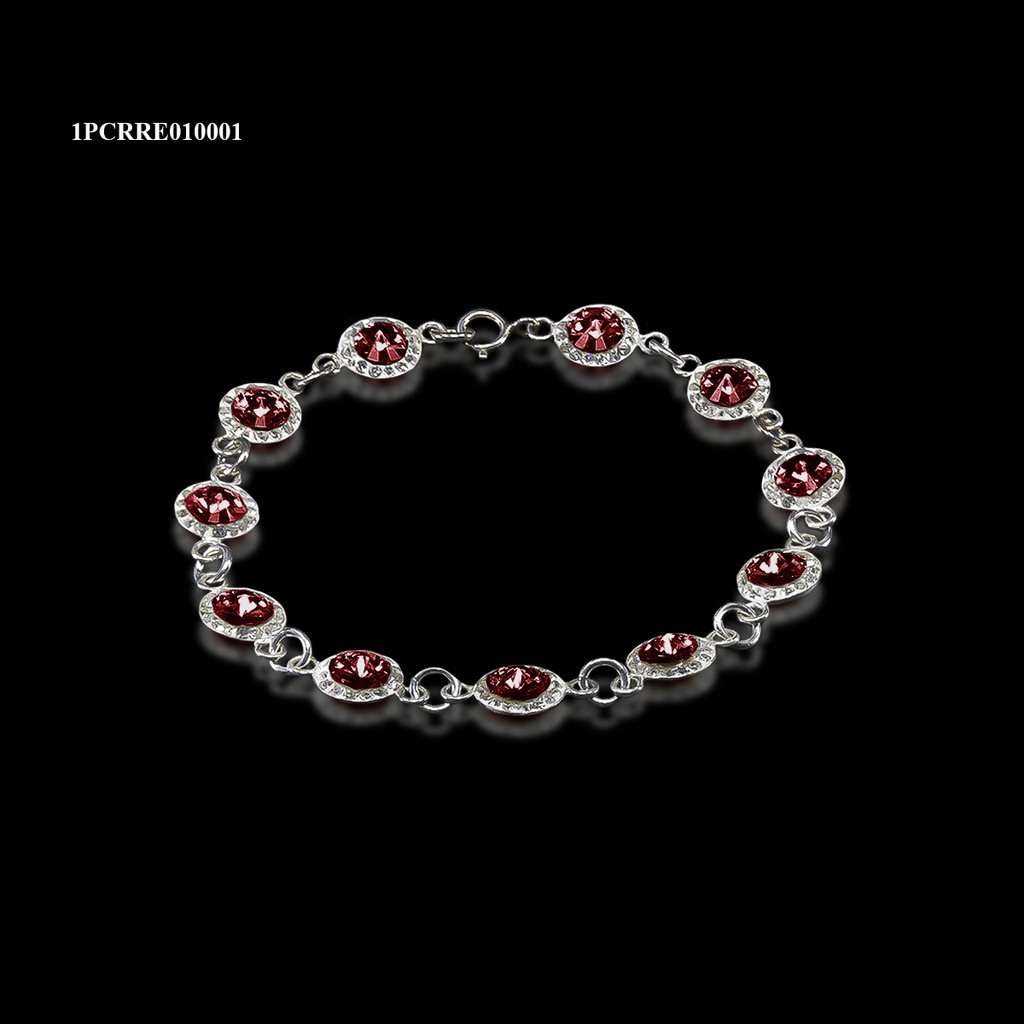 PULSERA CRISTAL RIVOLI REDONDA ESCARLATA