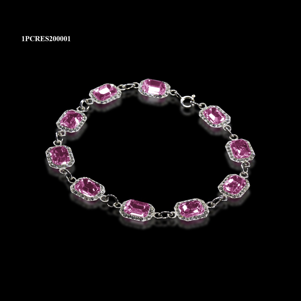 PULSERA ROSETA RIVOLI RECTANGULO ROSA
