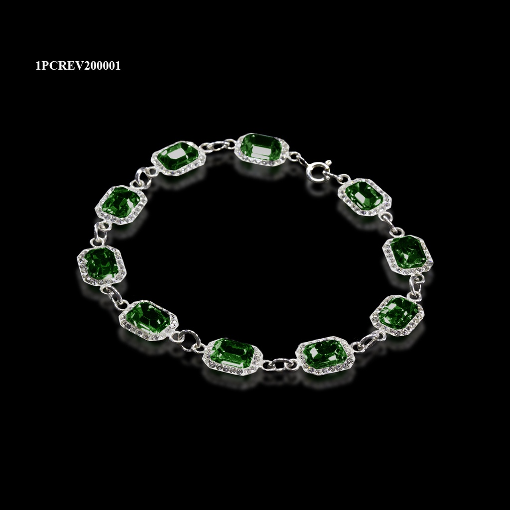 PULSERA ROSETA RIVOLI RECTANGULO VERDE
