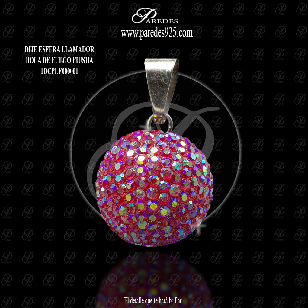 DIJE ESFERA LLAMADOR BOLA DE FUEGO FIUSHA