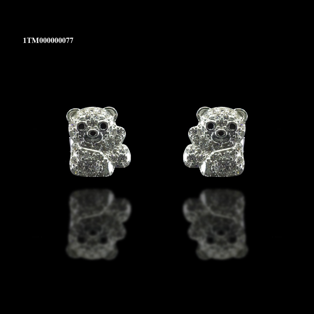 [1TM000000077] ARETES OSO SENTADO PATITA ARRIBA
