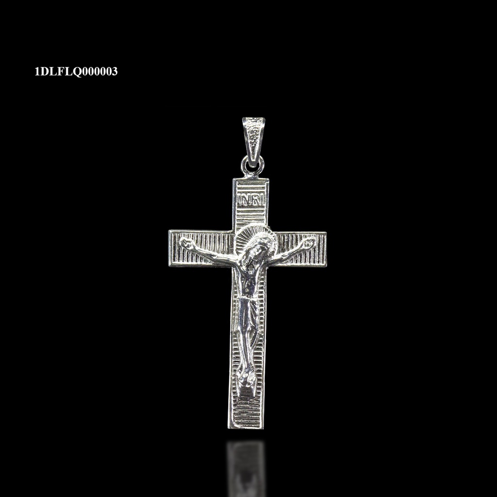 [1DLFLQ000003] DIJE CRUCIFIJO TABLON RAYADO
