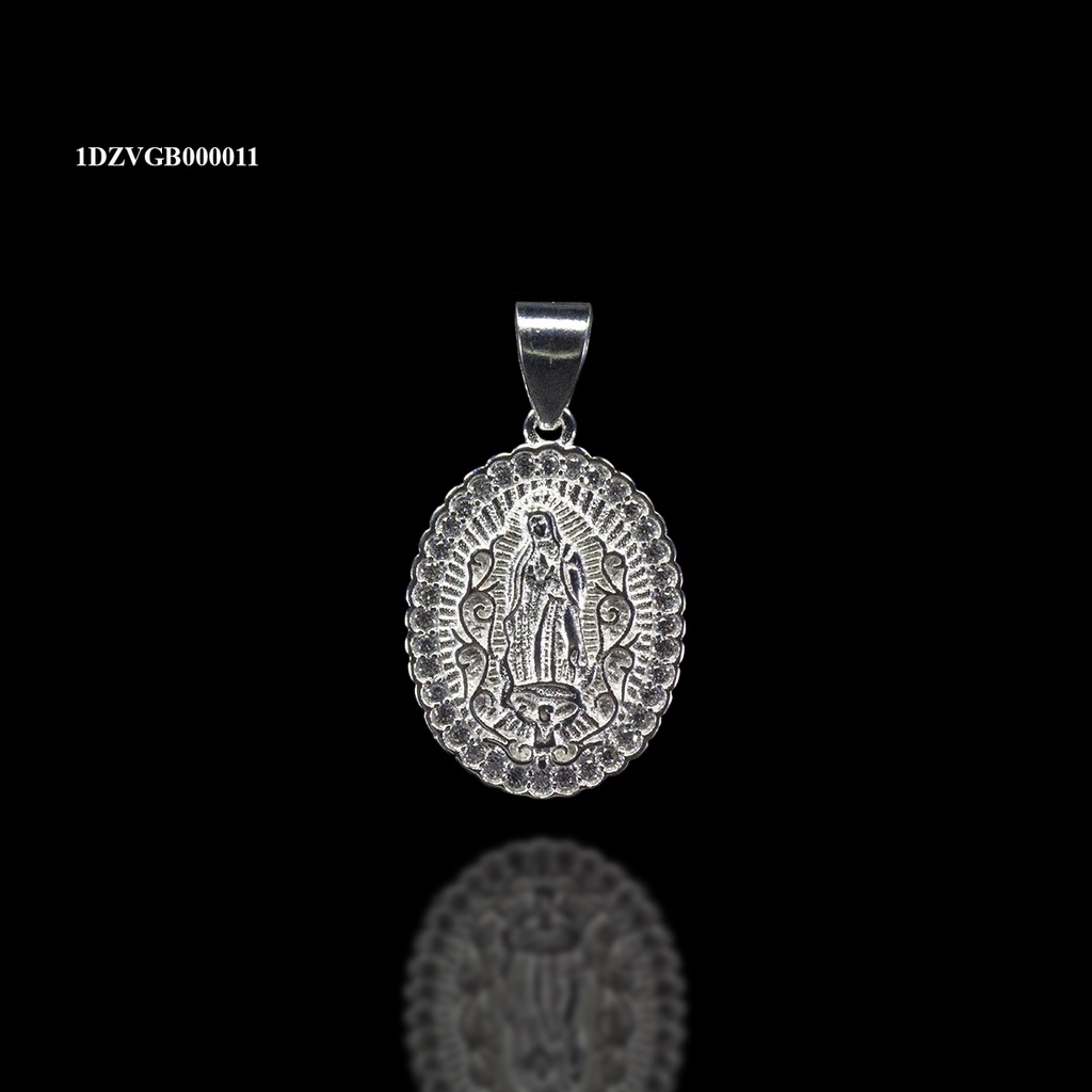 [1DZVGB000011] DIJE VIRGEN GUADALUPE GUIRNALDA MARCADA BLANCO