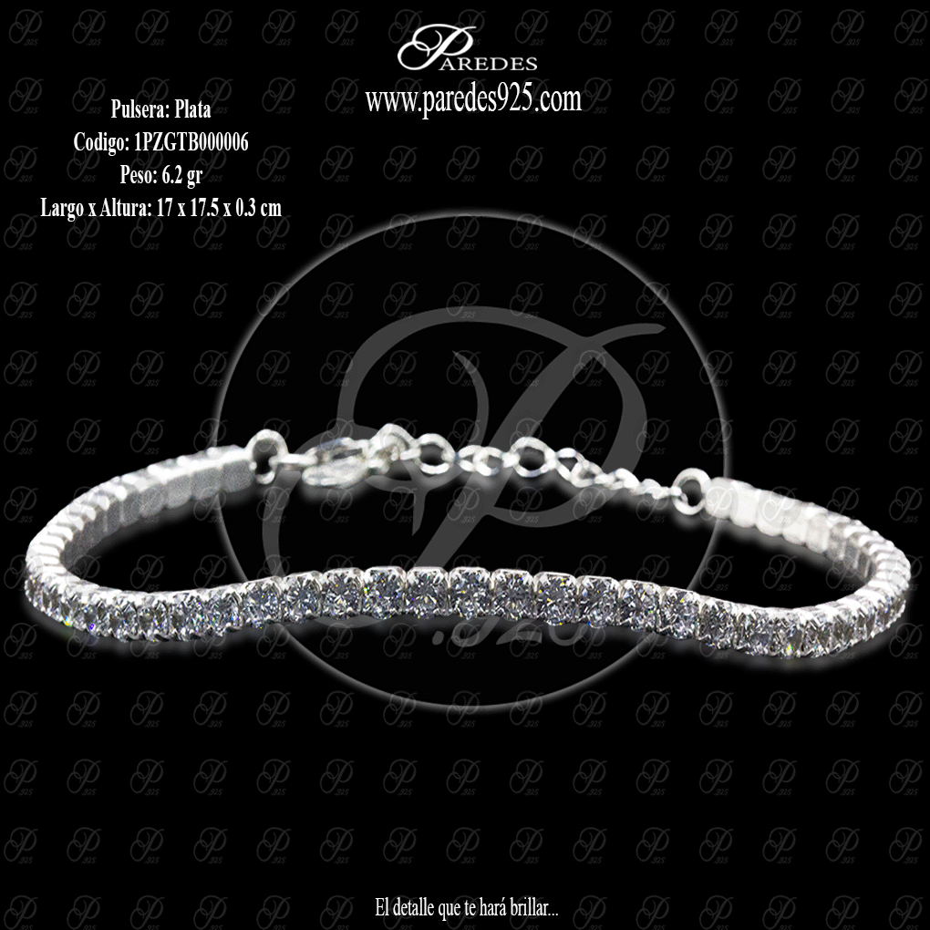 [1PZGTB000019] PULSERA GUIA TENIS R-3 BLANCO ( PERICO )